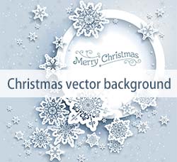 10个矢量的圣诞节雪花纹理素材：Christmas vector background with snowflakes